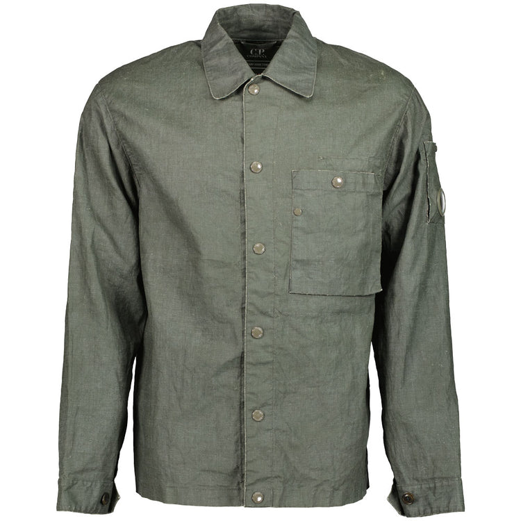 C.P. Plated Linen Lens Overshirt - Casual Basement