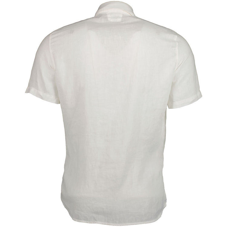 C.P. Company Short Sleeve Linen Pocket Shirt - Casual Basement