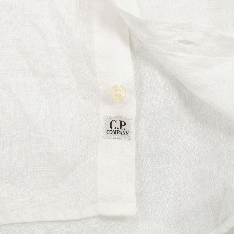 C.P. Company Short Sleeve Linen Pocket Shirt - Casual Basement