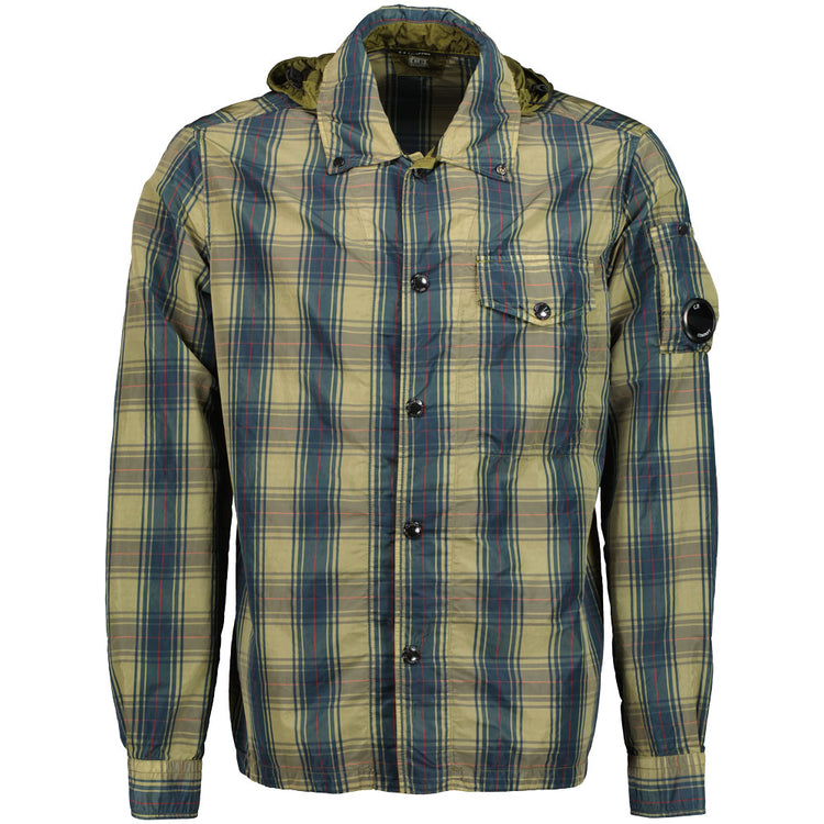 C.P. Hooded Chrome Check Lens Overshirt - Casual Basement