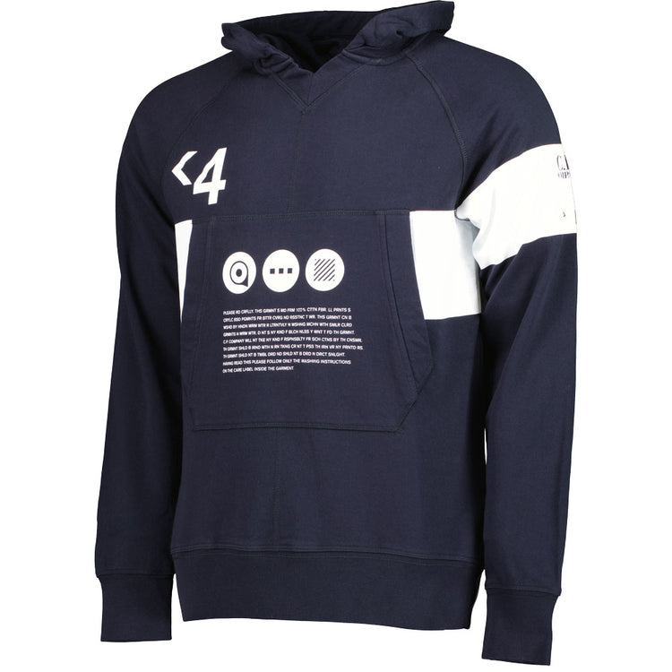 C.P. Hooded Text Print Sweatshirt - Casual Basement