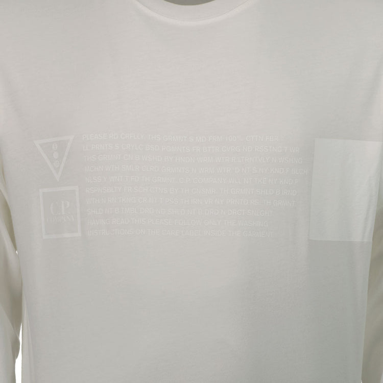 C.P. Text Print Long Sleeve T-Shirt - Casual Basement