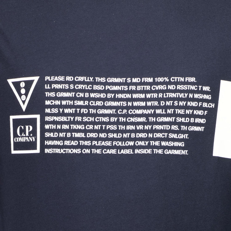 C.P. Text Print Long Sleeve T-Shirt - Casual Basement