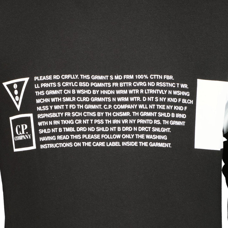 C.P. Text Print Long Sleeve T-Shirt - Casual Basement