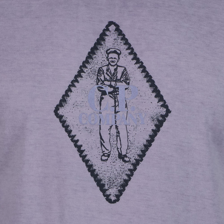 C.P. Company Sailor Logo Print Re-Colour T-Shirt - Casual Basement