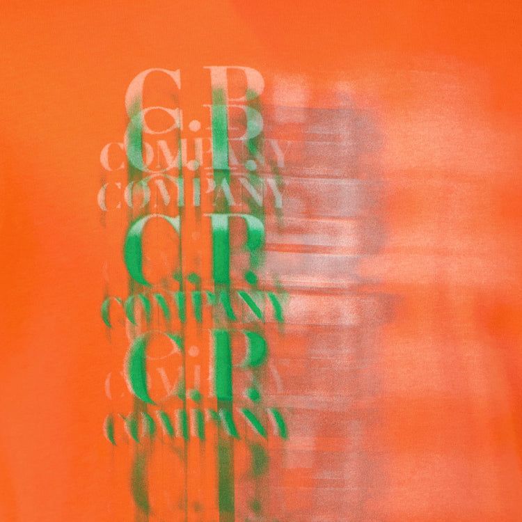 C.P. Blurred Logo Print T-Shirt - Casual Basement