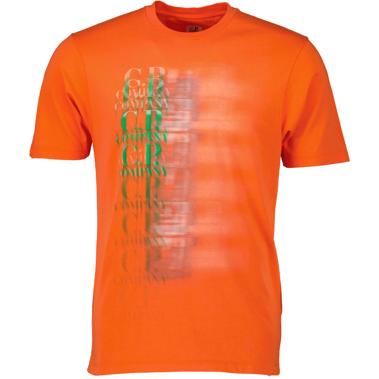 C.P. Blurred Logo Print T-Shirt - Casual Basement