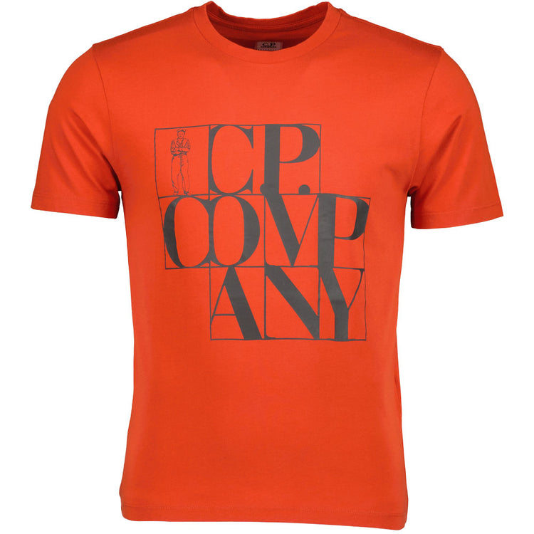 C.P. Grid Logo Jersey T-Shirt - Casual Basement