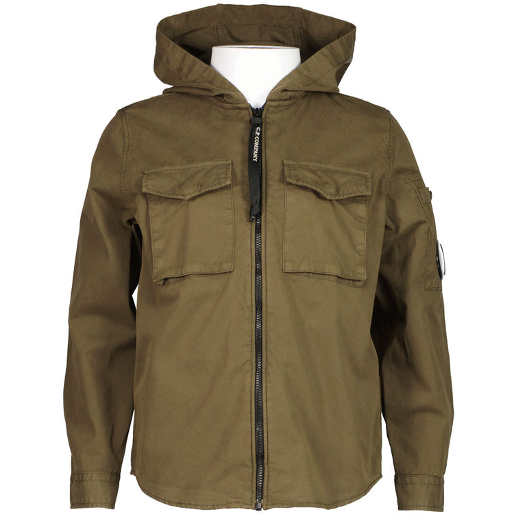 C.P. Junior Hooded Gabardine Lens Overshirt - Casual Basement