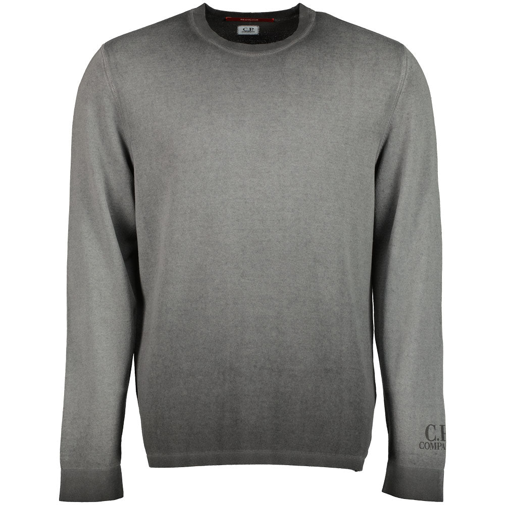 C.P. Company | C.P. Cotton Bouclé Crewneck Sweatshirt - Gargoyle