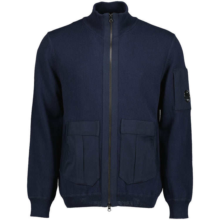 C.P. Zip-Up Mixed Lens Cardigan - Casual Basement