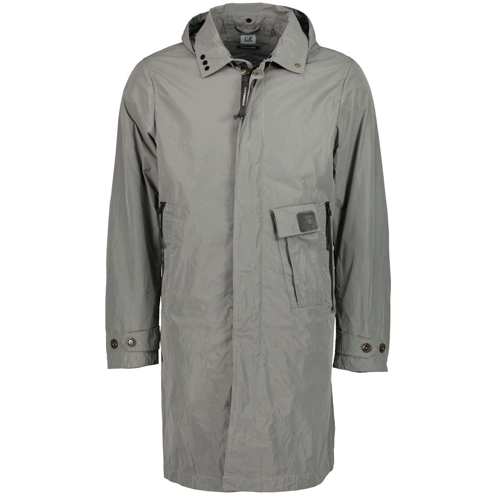 C.P. Company | C.P. Long Hooded Memri Jacket - Gargoyle