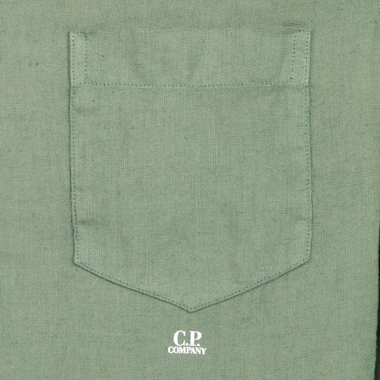 C.P. Short Sleeve Linen Shirt - Casual Basement
