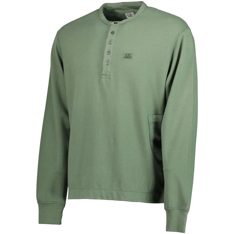 C.P. Light Fleece Henley Sweatshirt - Casual Basement