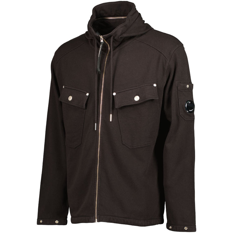 C.P. Hooded Openend Fleece Lens Zip Cardigan - Casual Basement