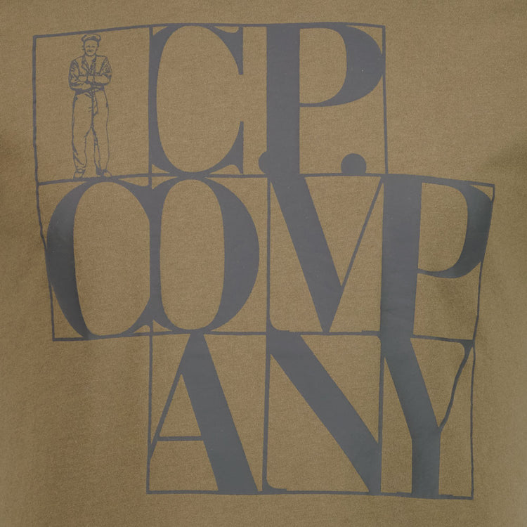 C.P. Grid Logo Jersey T-Shirt - Casual Basement