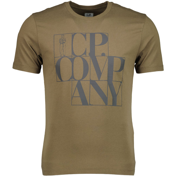 C.P. Grid Logo Jersey T-Shirt - Casual Basement