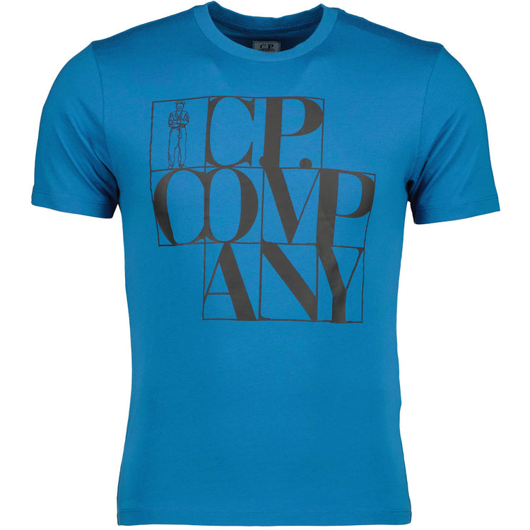C.P. Grid Logo Jersey T-Shirt - Casual Basement