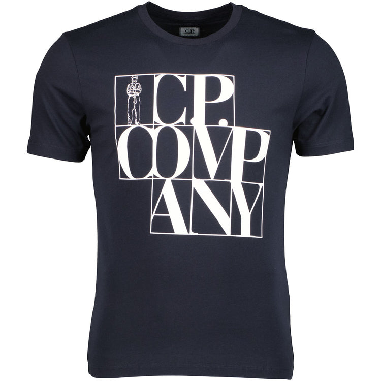 C.P. Grid Logo Jersey T-Shirt - Casual Basement