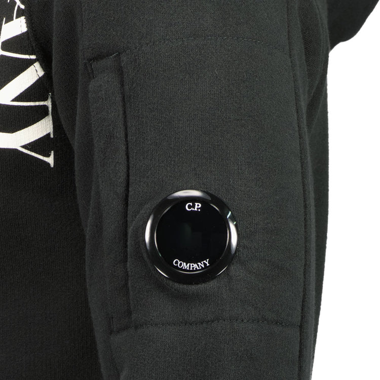 Junior Fleece Logo Print Lens Hoodie - Casual Basement