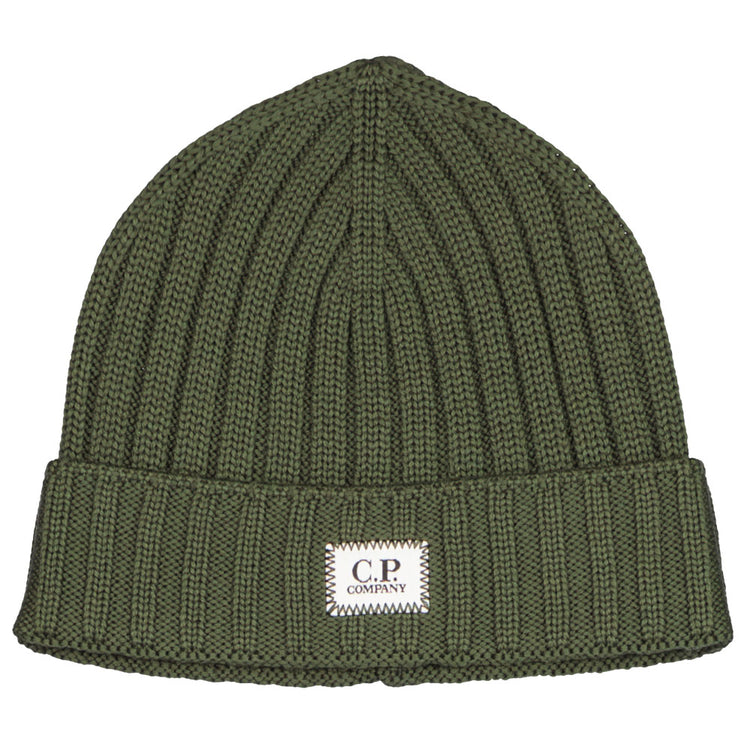 Merino Knit Logo Patch Beanie - Casual Basement
