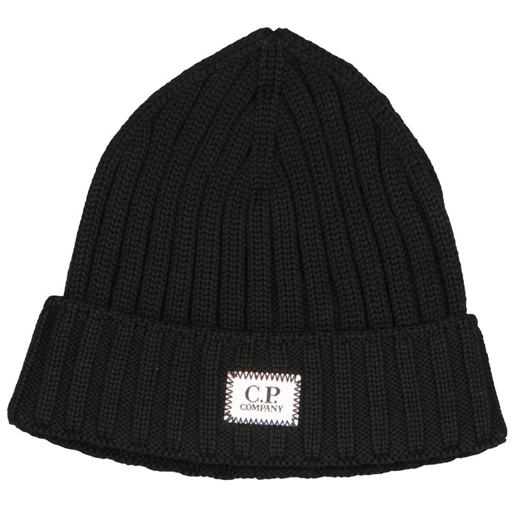 Merino Knit Logo Patch Beanie - Casual Basement
