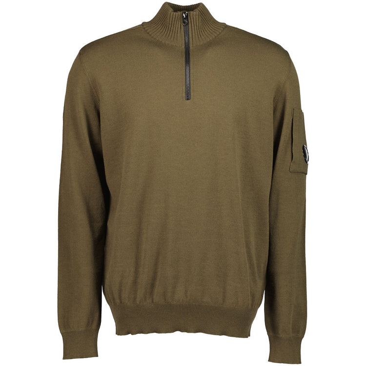 Merino Quarter Zip Turtleneck Lens Knit - Casual Basement