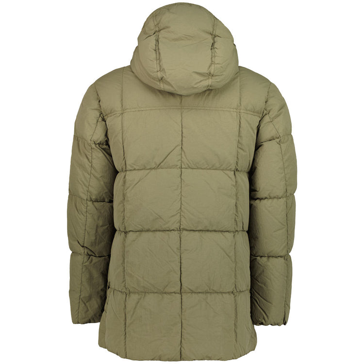 Long Flatt Nylon Down Lens Jacket - Casual Basement