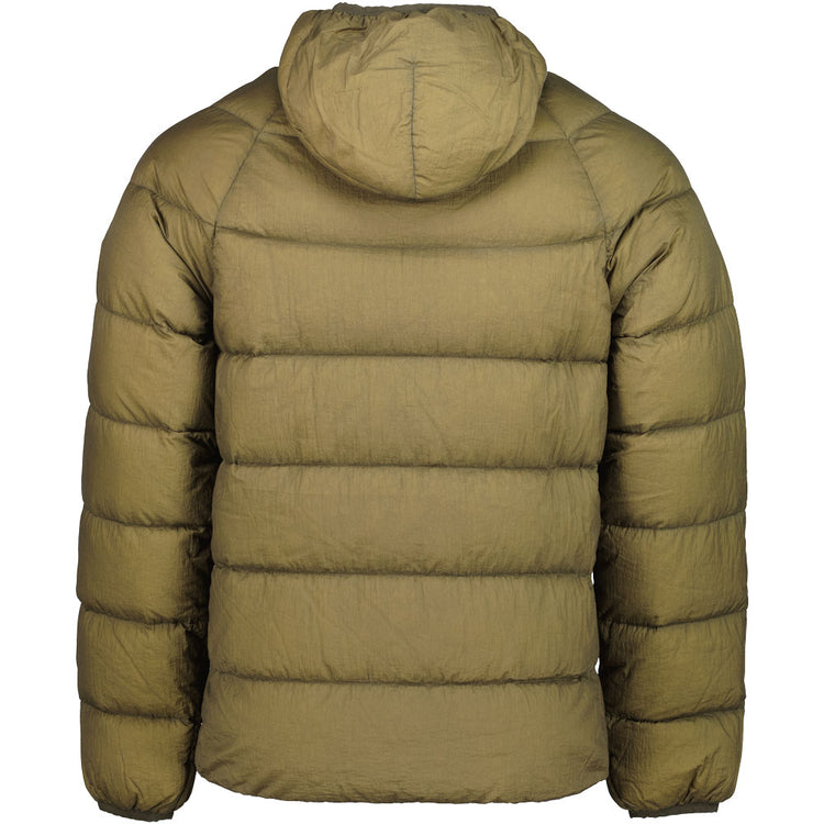 Hooded Nylon Down Jacket - Casual Basement