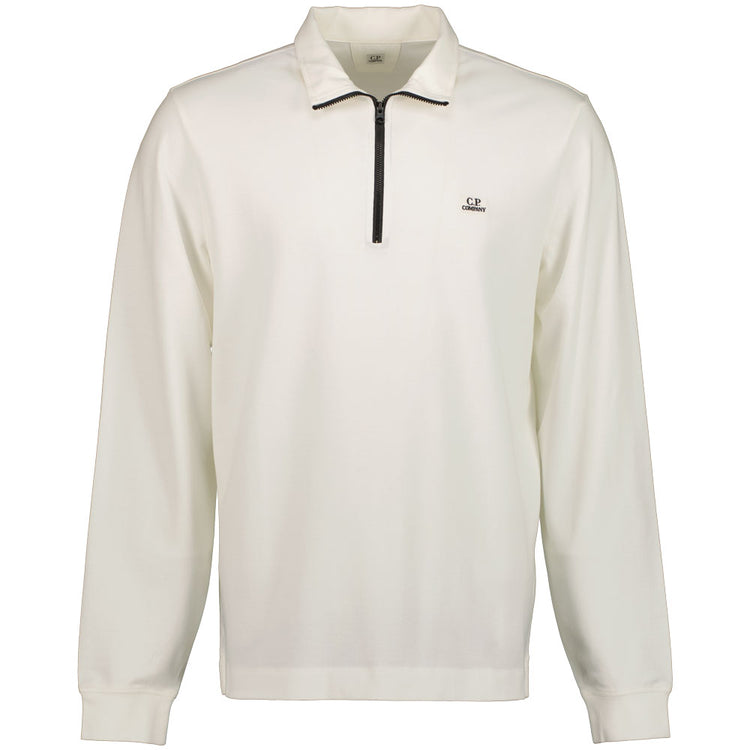 Long Sleeve Stretch Piquet Zip Polo - Casual Basement