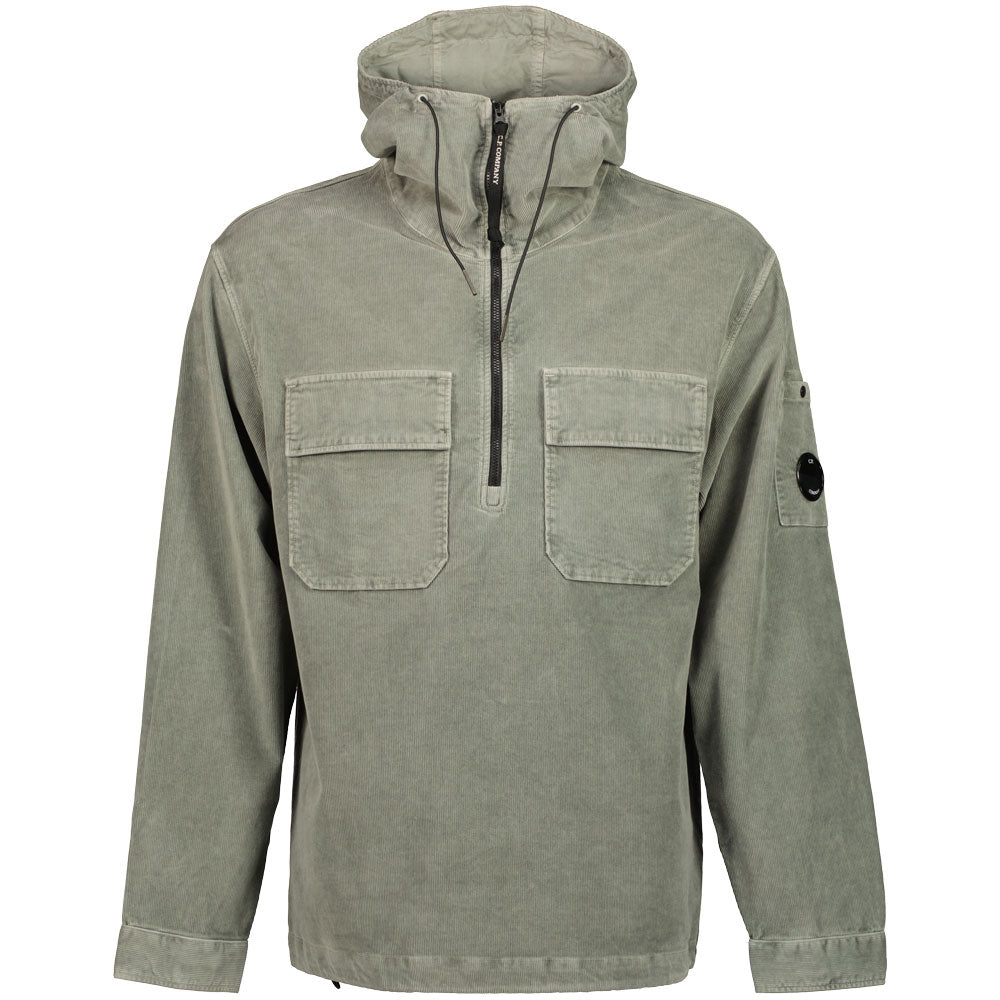 Company Stretch Corduroy Hooded Lens Overshirt Moon Mist