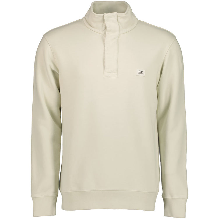 Logo Patch Quarter Button Sweatshirt - Casual Basement