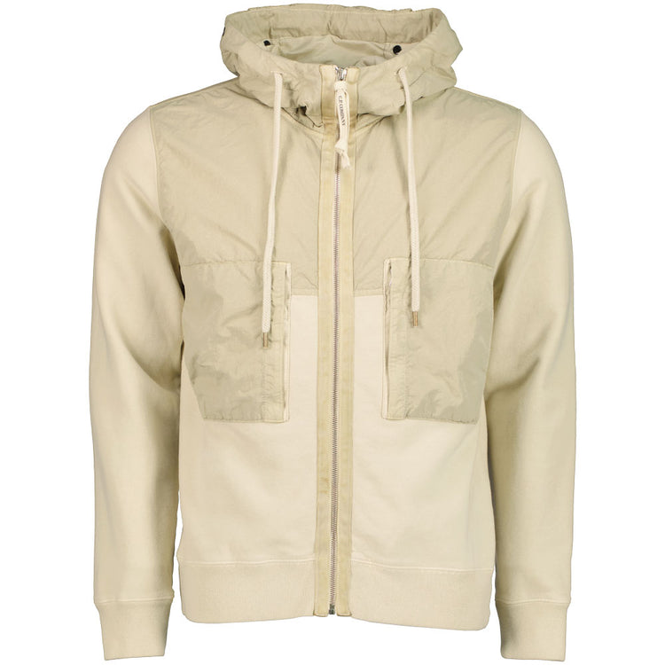 Mixed Goggle Hooded Zip Sweatshirt - Casual Basement