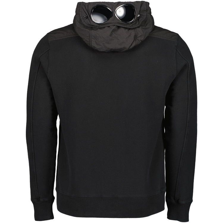 Mixed Goggle Hooded Zip Sweatshirt - Casual Basement