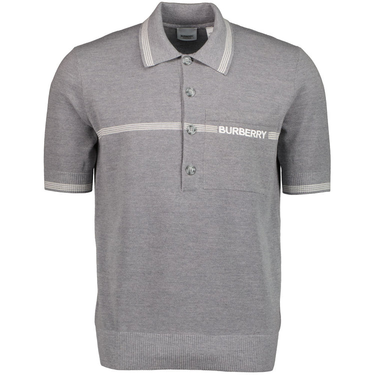 Burberry Knitted Pocket Logo Polo - Casual Basement