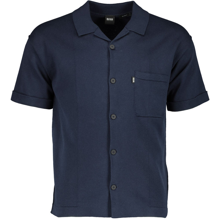 Hugo Boss Knitted Button Down Shirt - Casual Basement