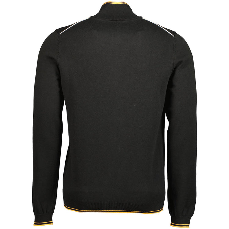 Quarter Zip Embossed Logo Knit - Casual Basement