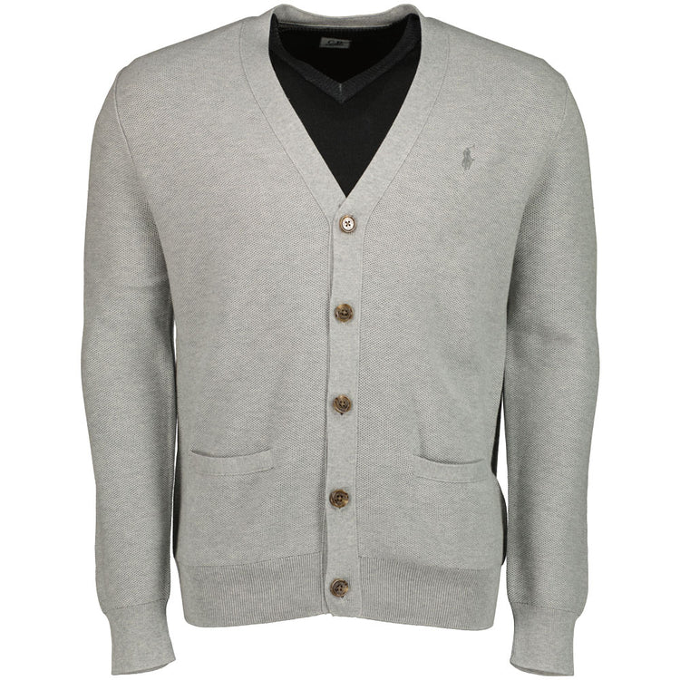 Embroidered Logo Knitted Cardigan - Casual Basement