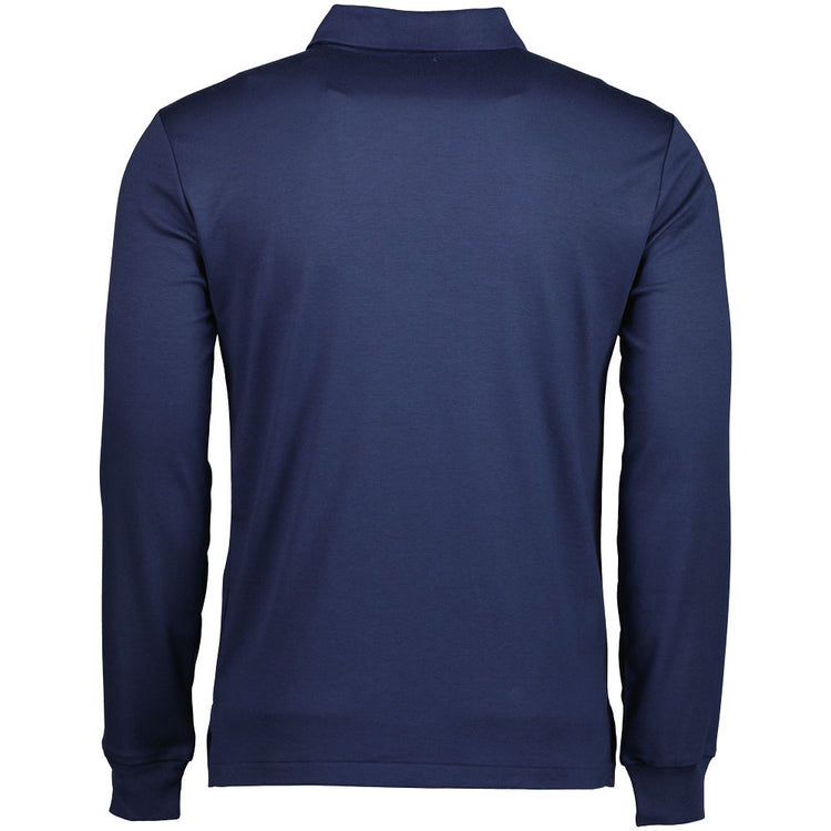 Long Sleeve Logo Polo Shirt - Casual Basement