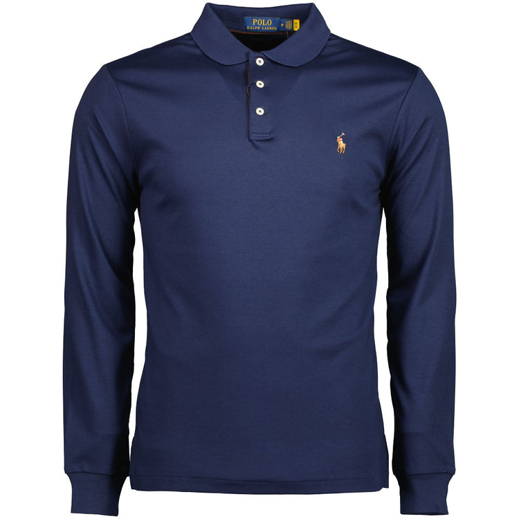 Long Sleeve Logo Polo Shirt - Casual Basement
