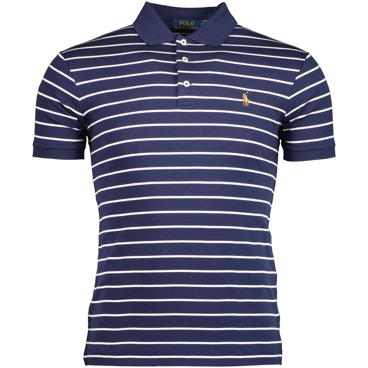 Classic Striped Logo Polo Shirt - Casual Basement