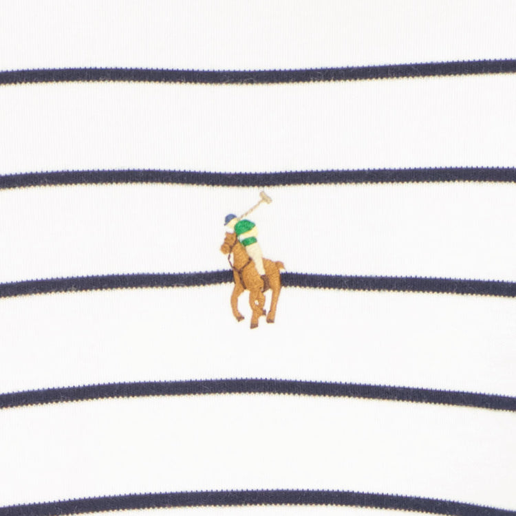 Classic Striped Logo Polo Shirt - Casual Basement