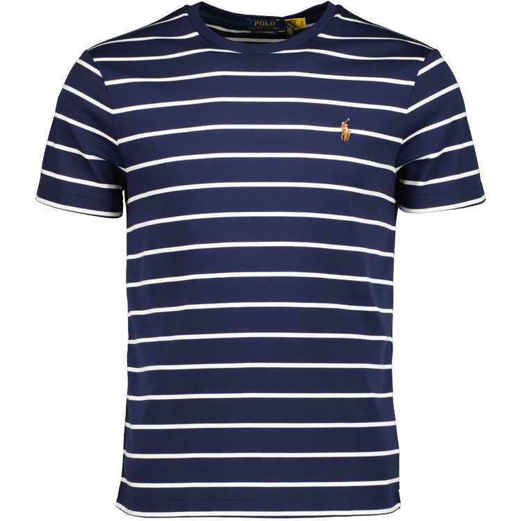 Ralph Lauren Striped Embroidered Logo T-Shirt - Casual Basement