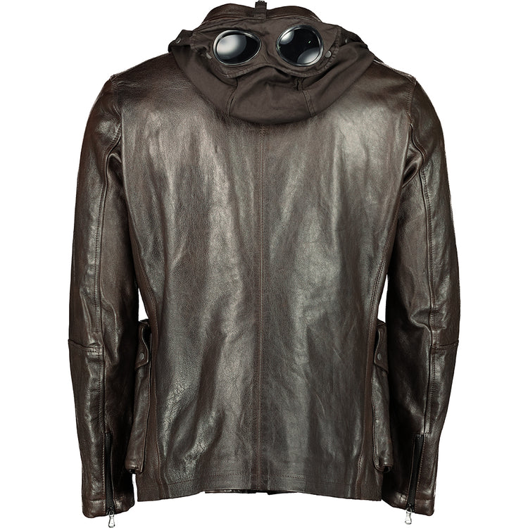 Leather Goggle Mille Field Jacket - Casual Basement