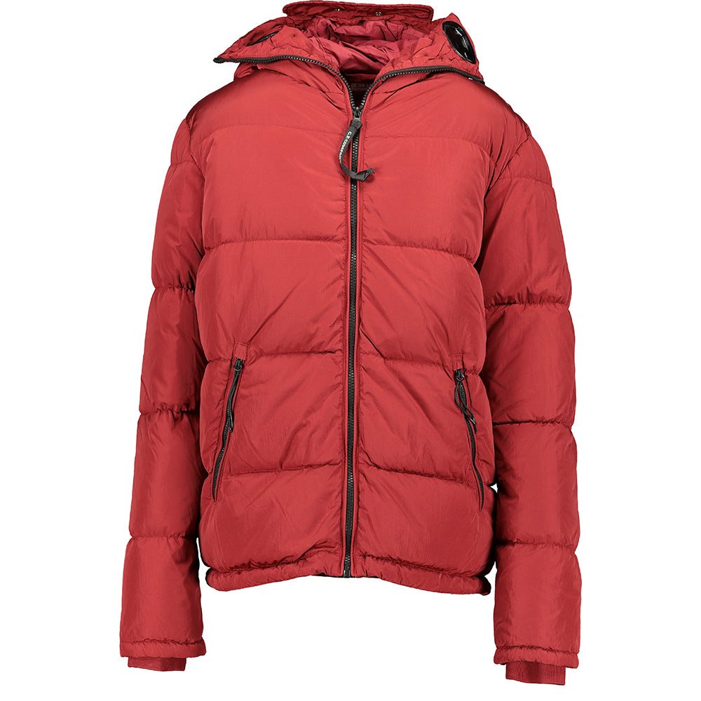 C.P. Company 赤 ジャケット フード付き C.P. Company Undersixteen Hooded Goggle Soft Shell Jacket