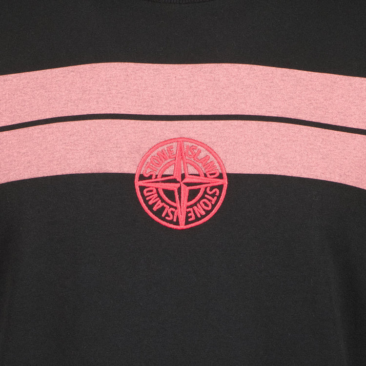 Graphic Stripe Embroidered Logo T-Shirt - Casual Basement
