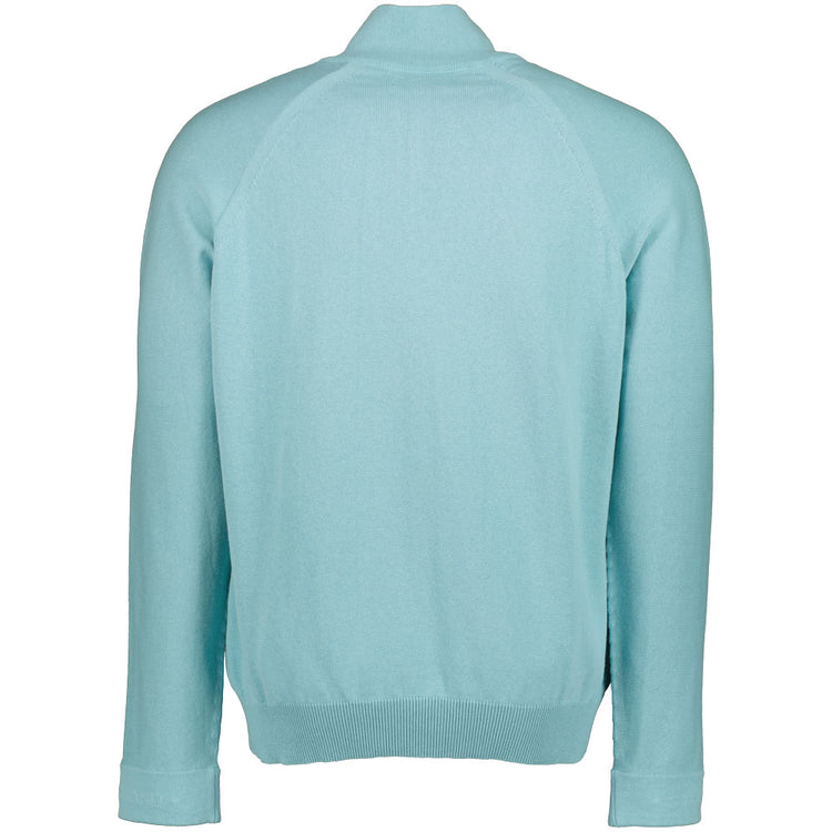 Quarter Zip Embroidered Logo Knit - Casual Basement