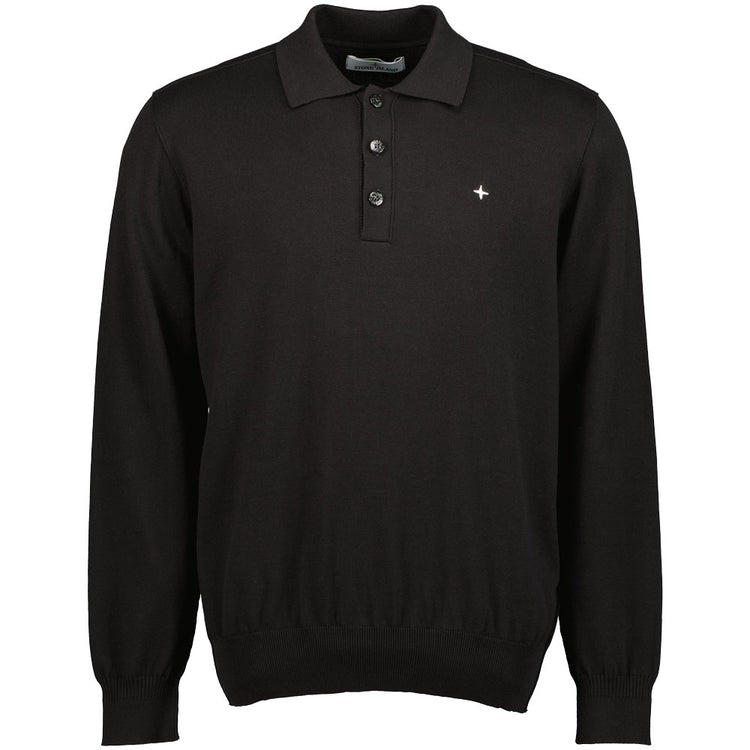 Knitted Long Sleeve Polo - Casual Basement