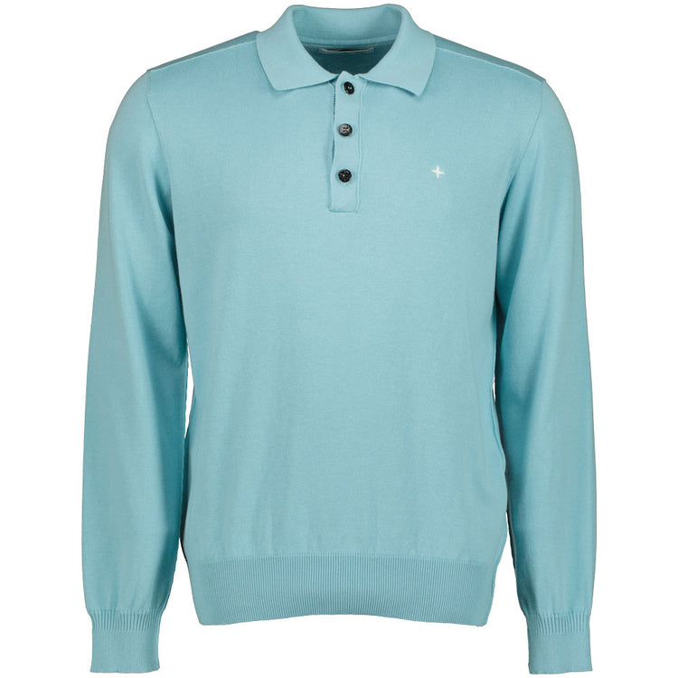 Knitted Long Sleeve Polo - Casual Basement