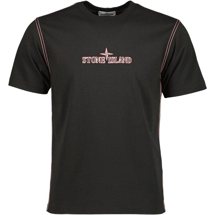 Junior Overlocked Seam Embroidered Logo T-Shirt - Casual Basement